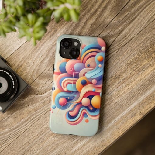 Vibrant Flow Tough Phone Case - Image 9
