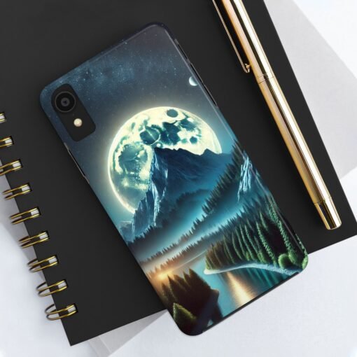 Mountain Under a Moon Tough Phone Case - Image 4