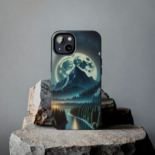 Mountain Under a Moon Tough Phone Case - Image 6