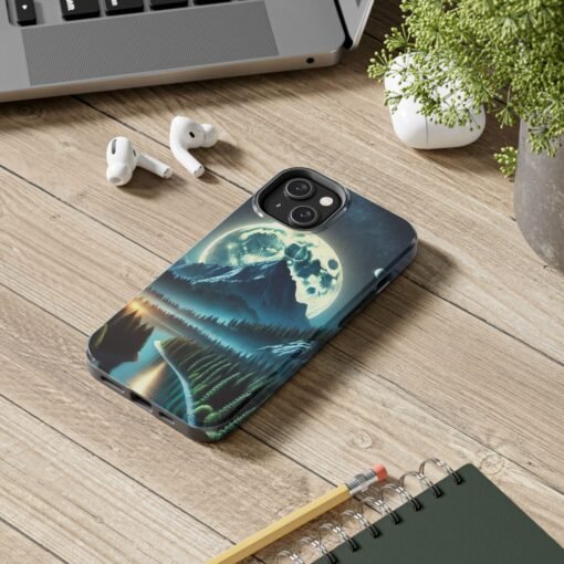 Mountain Under a Moon Tough Phone Case - Image 8