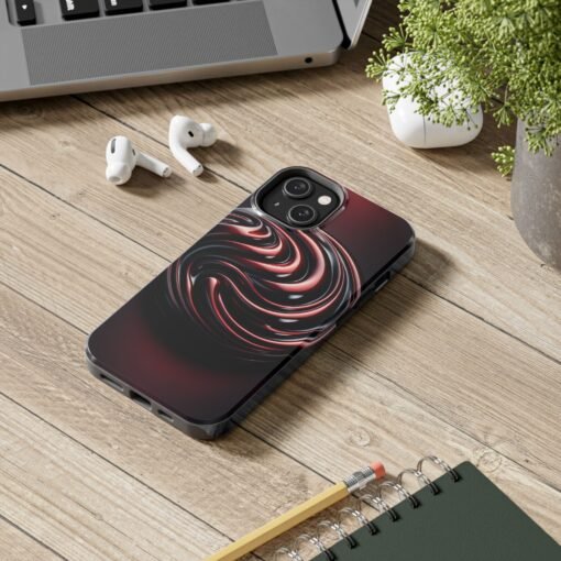 Dark Cherry Cascade Tough Phone Case - Image 10