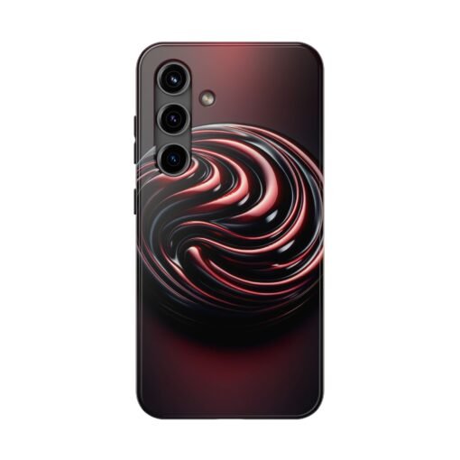 Dark Cherry Cascade Tough Phone Case - Image 11