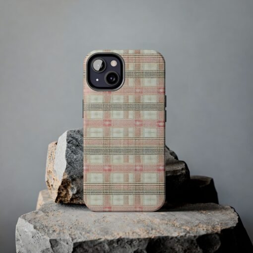 Blush Harbour Plaid Tough Phone Case - Image 6