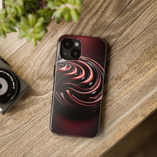 Dark Cherry Cascade Tough Phone Case - Image 5