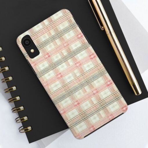 Blush Harbour Plaid Tough Phone Case - Image 4