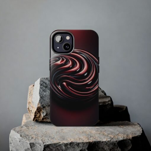 Dark Cherry Cascade Tough Phone Case - Image 8