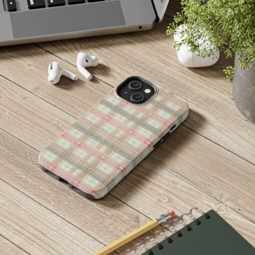 Blush Harbour Plaid Tough Phone Case - Image 8