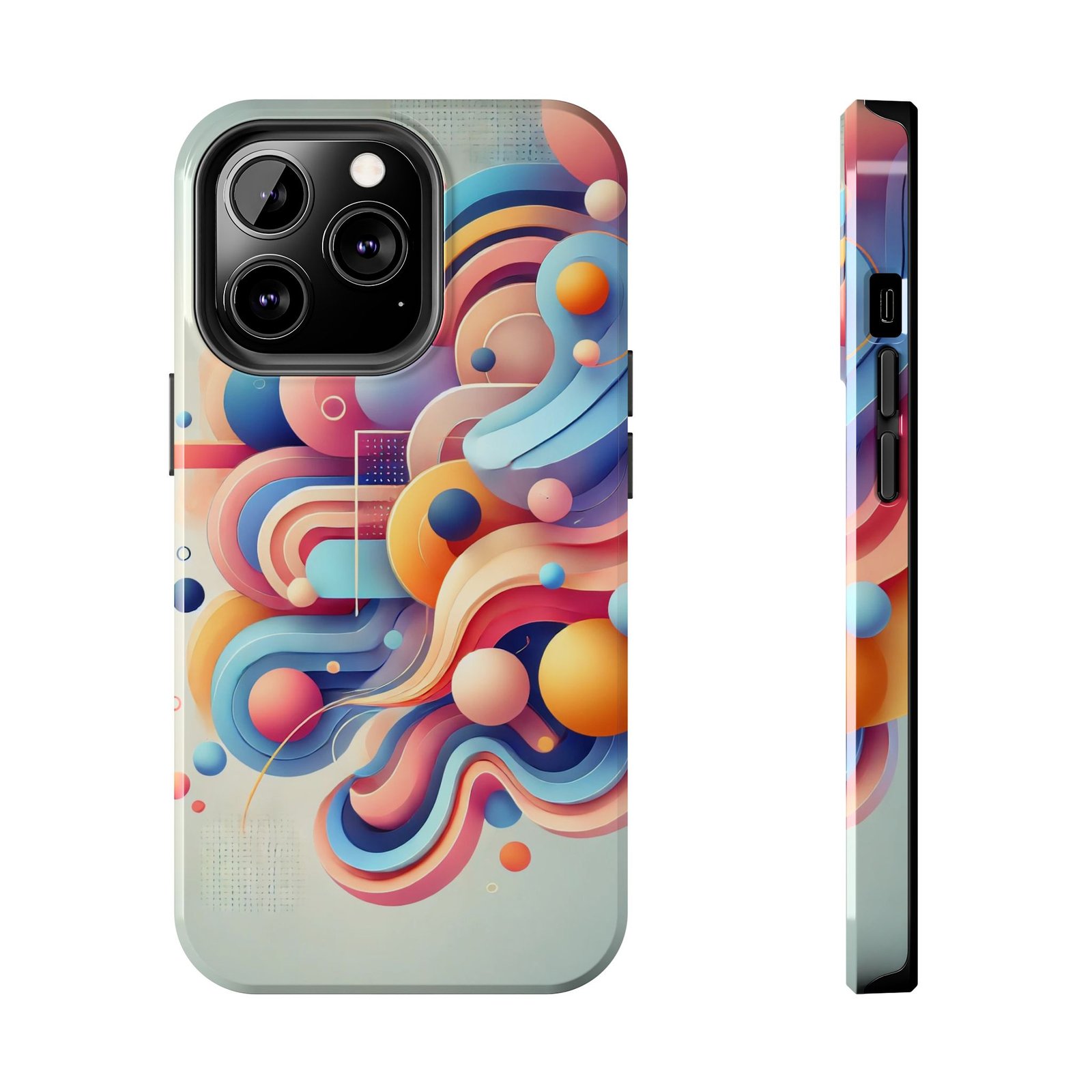 Vibrant Flow Tough Phone Case - Image 23