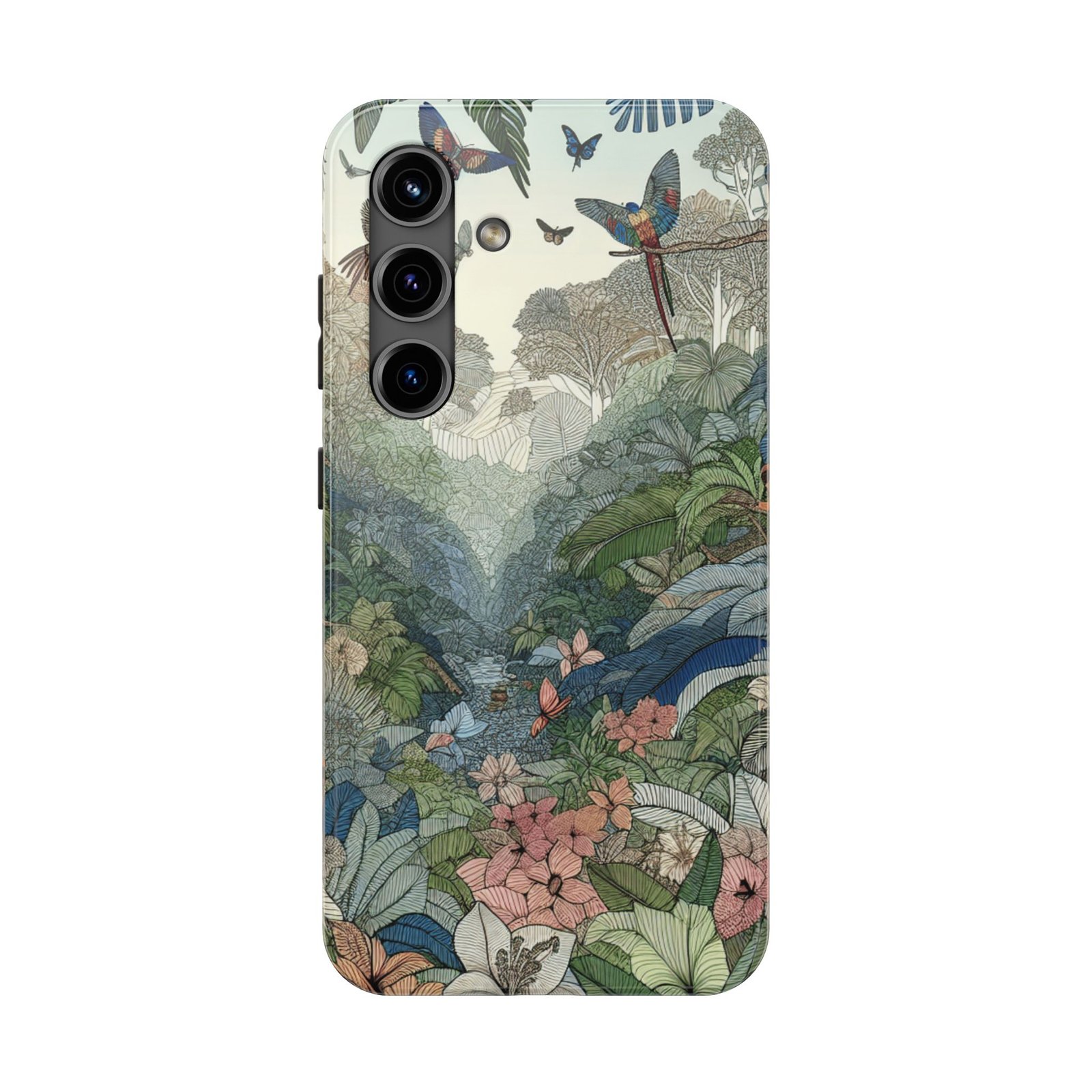 Floral Rainforest Tough Phone Case - Image 6