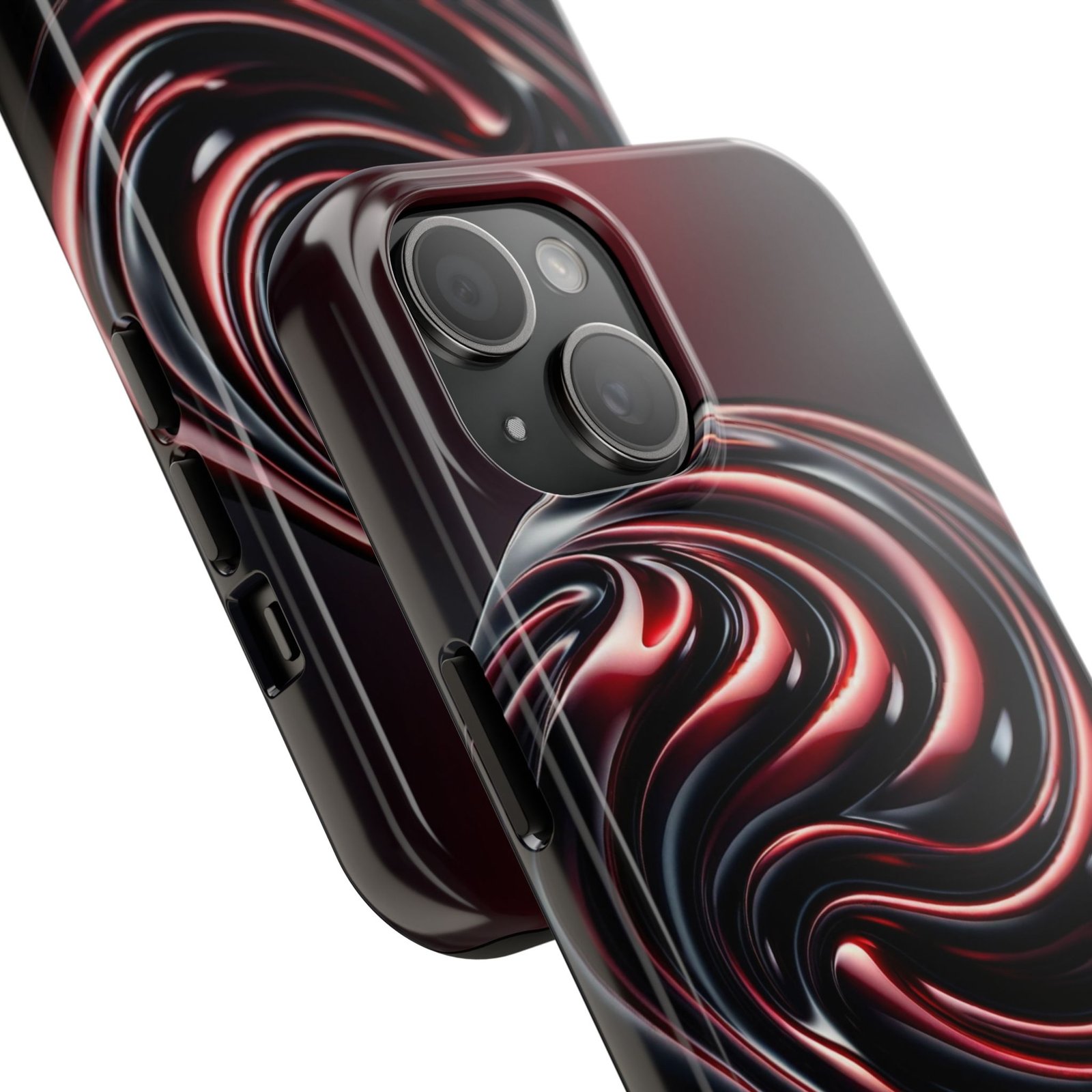 Dark Cherry Cascade Tough Phone Case - Image 2