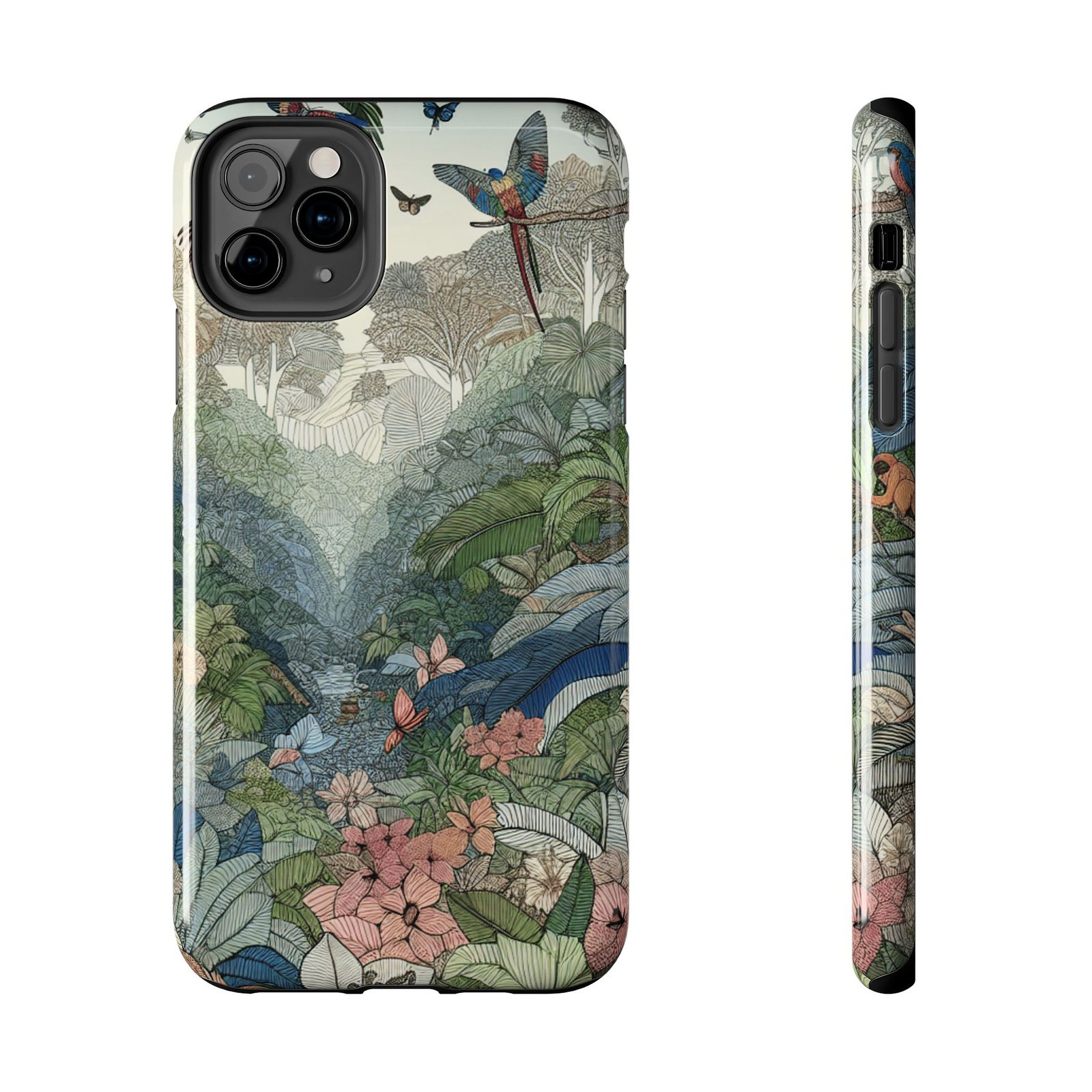 Floral Rainforest Tough Phone Case - Image 17