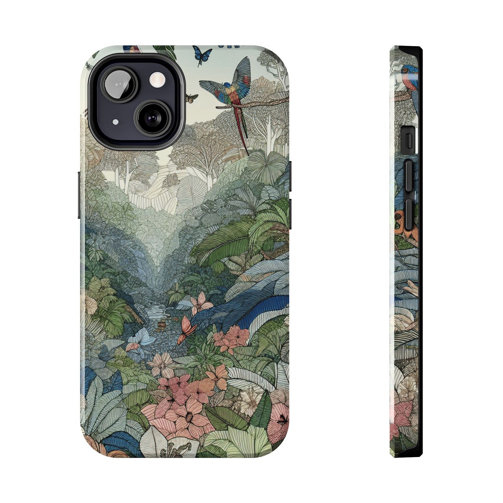 Floral Rainforest Tough Phone Case - Image 8
