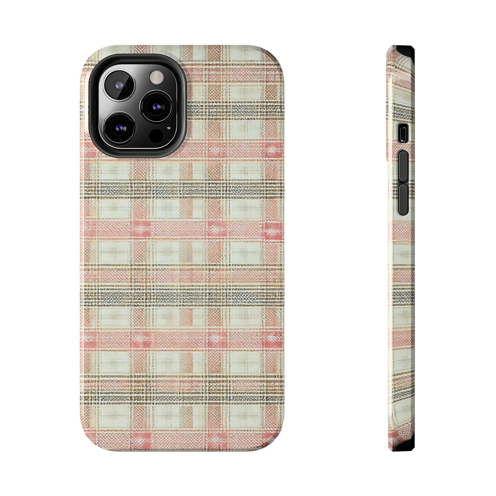 Blush Harbour Plaid Tough Phone Case - Image 21