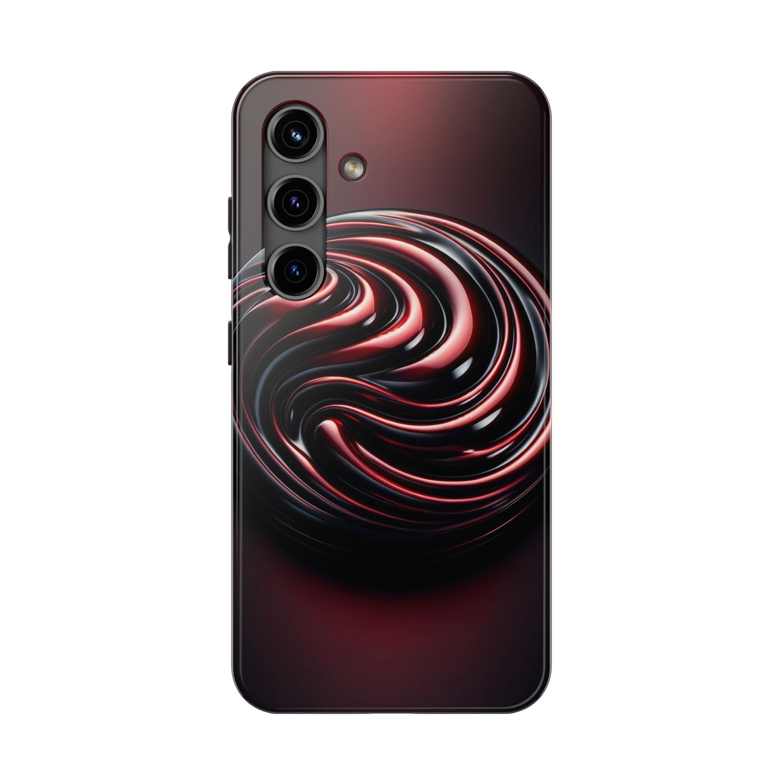 Dark Cherry Cascade Tough Phone Case - Image 10