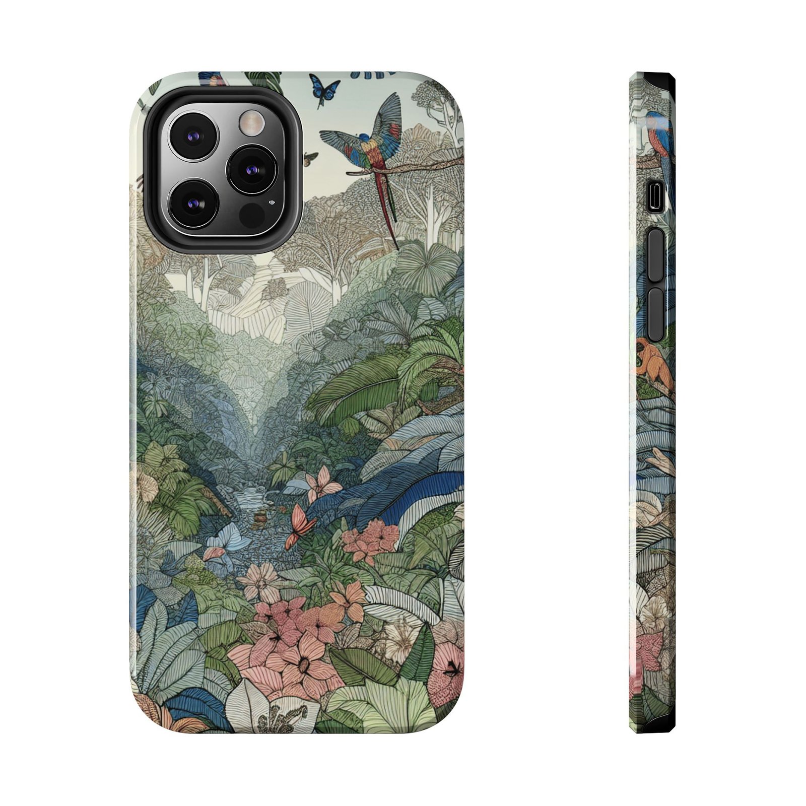 Floral Rainforest Tough Phone Case - Image 20