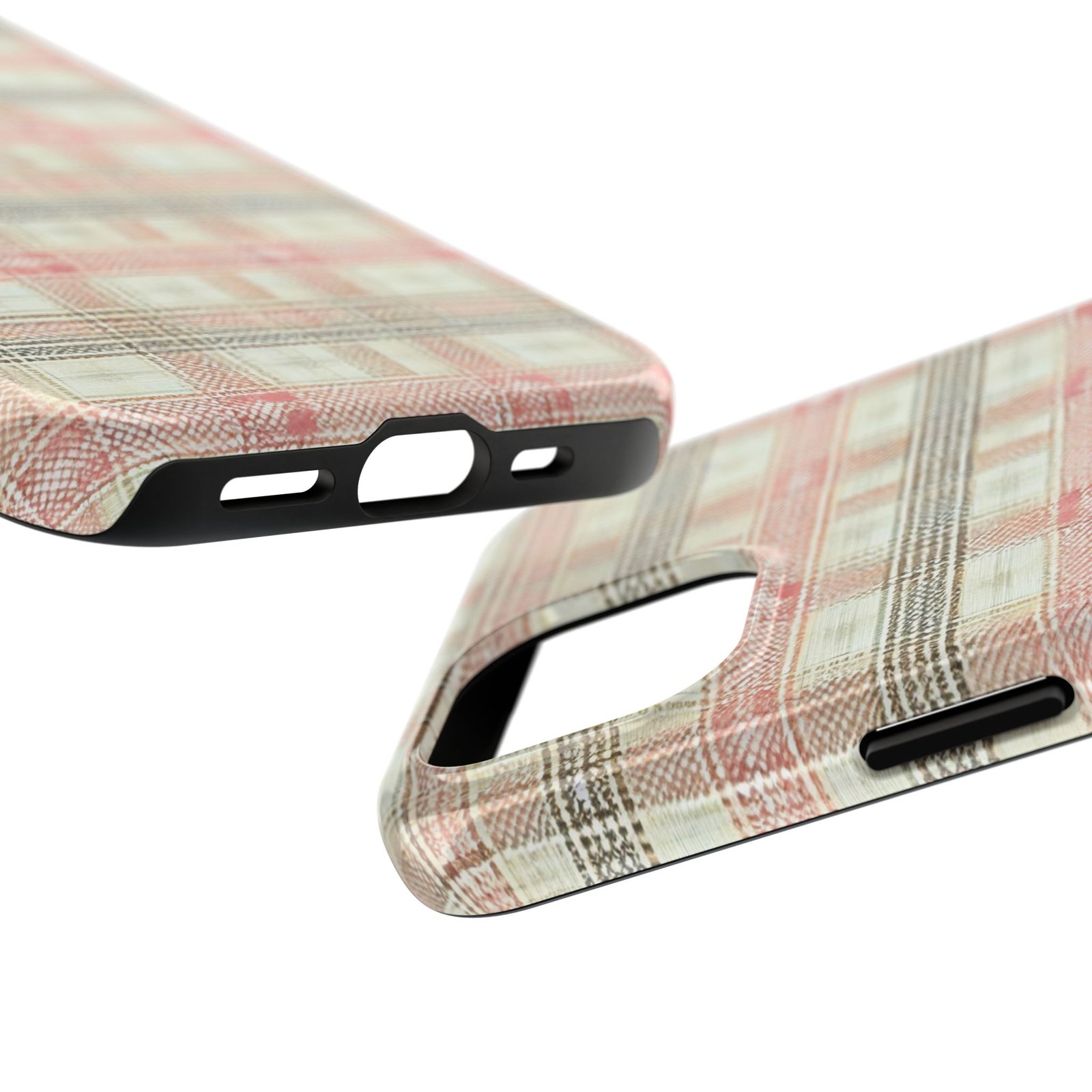 Blush Harbour Plaid Tough Phone Case - Image 3