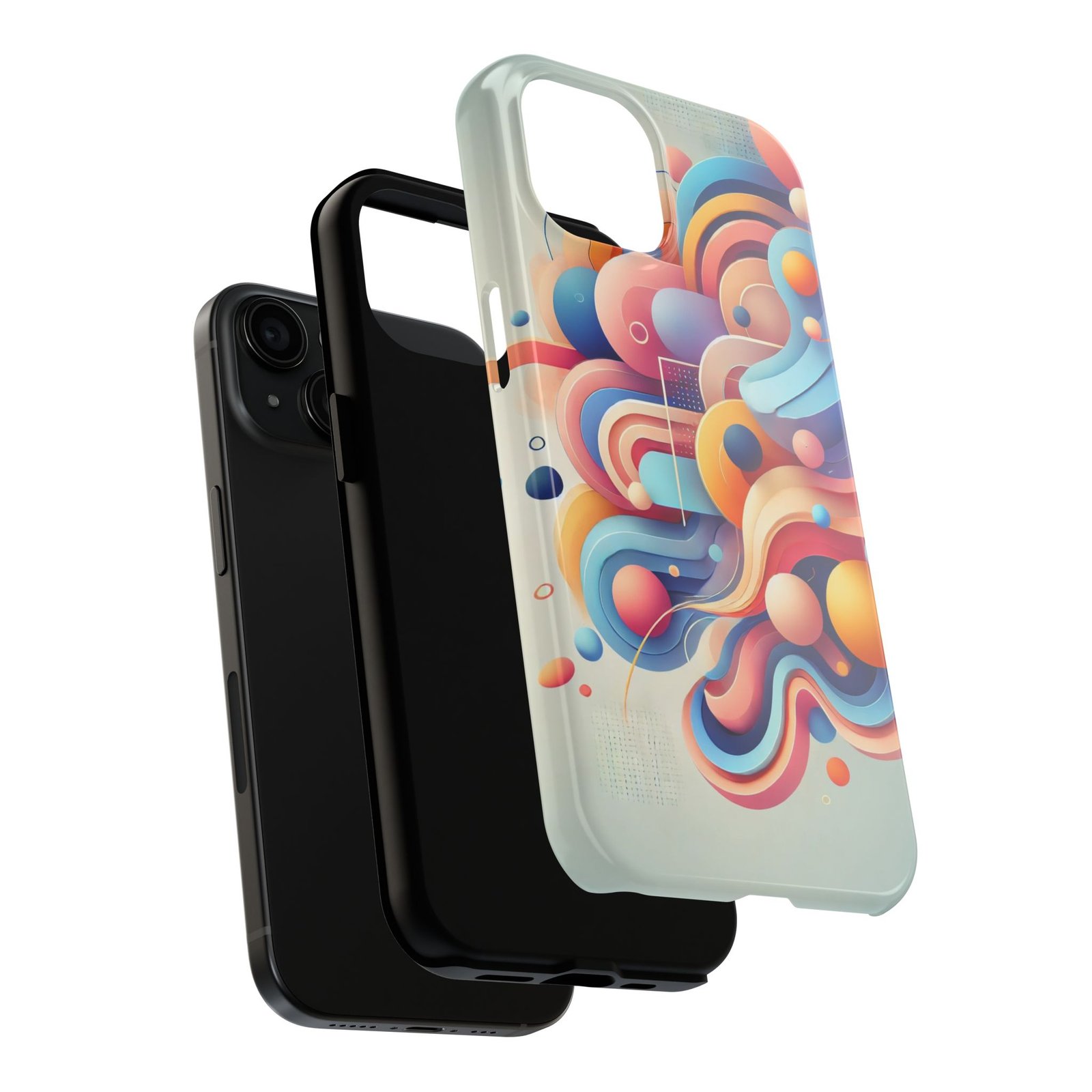 Vibrant Flow Tough Phone Case - Image 4