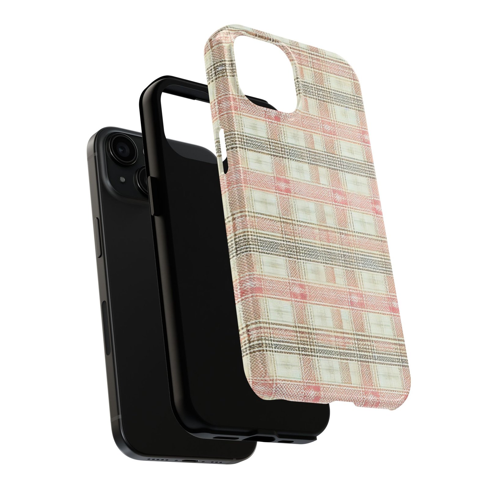 Blush Harbour Plaid Tough Phone Case - Image 4