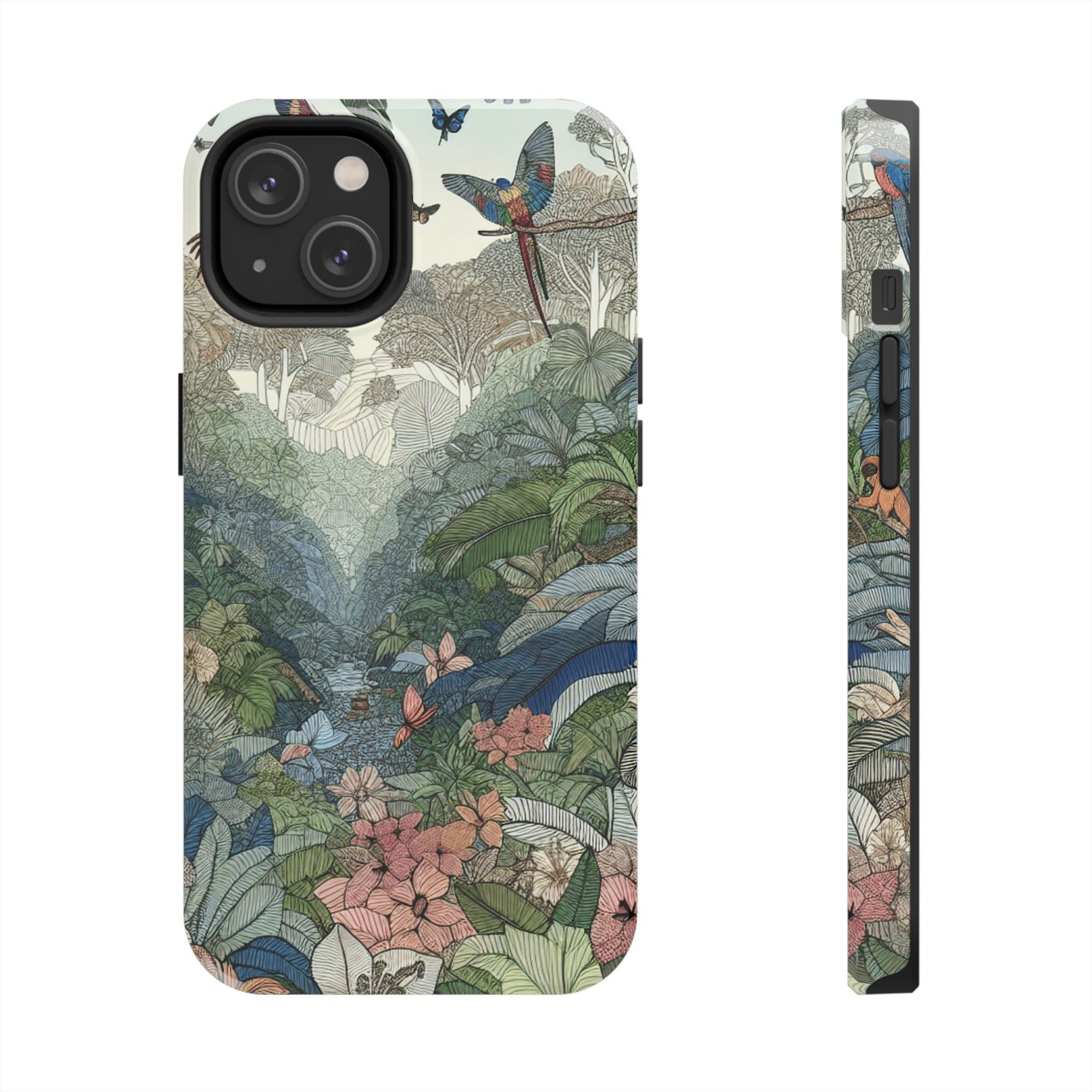 Floral Rainforest Tough Phone Case - Image 9