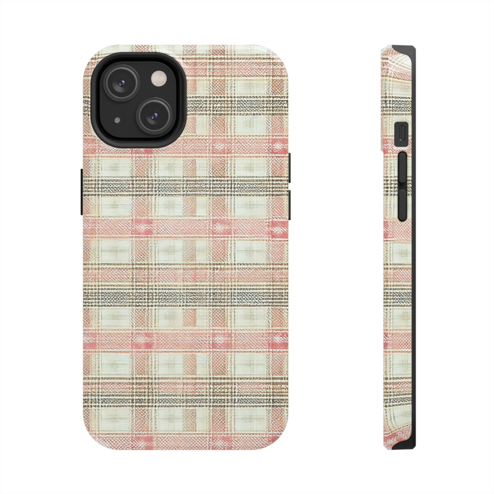 Blush Harbour Plaid Tough Phone Case - Image 9