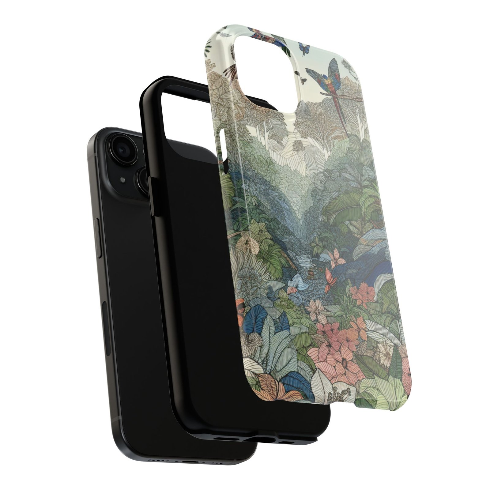 Floral Rainforest Tough Phone Case - Image 4