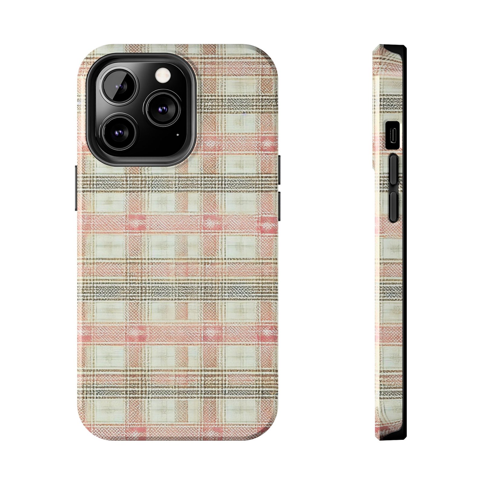 Blush Harbour Plaid Tough Phone Case - Image 23