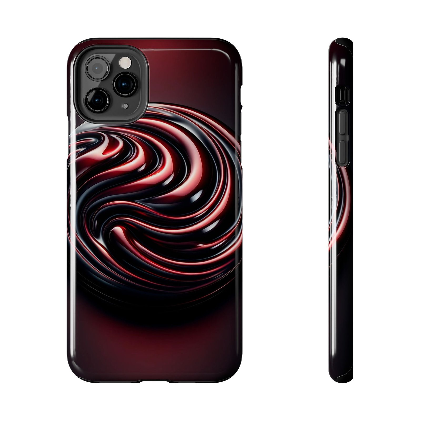 Dark Cherry Cascade Tough Phone Case - Image 17