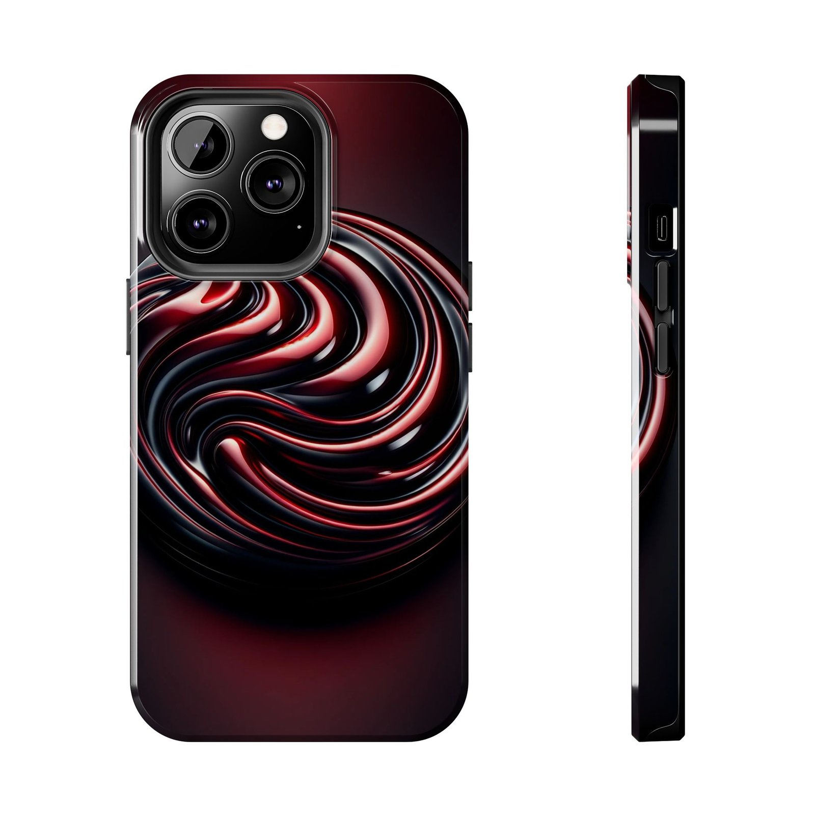 Dark Cherry Cascade Tough Phone Case - Image 23