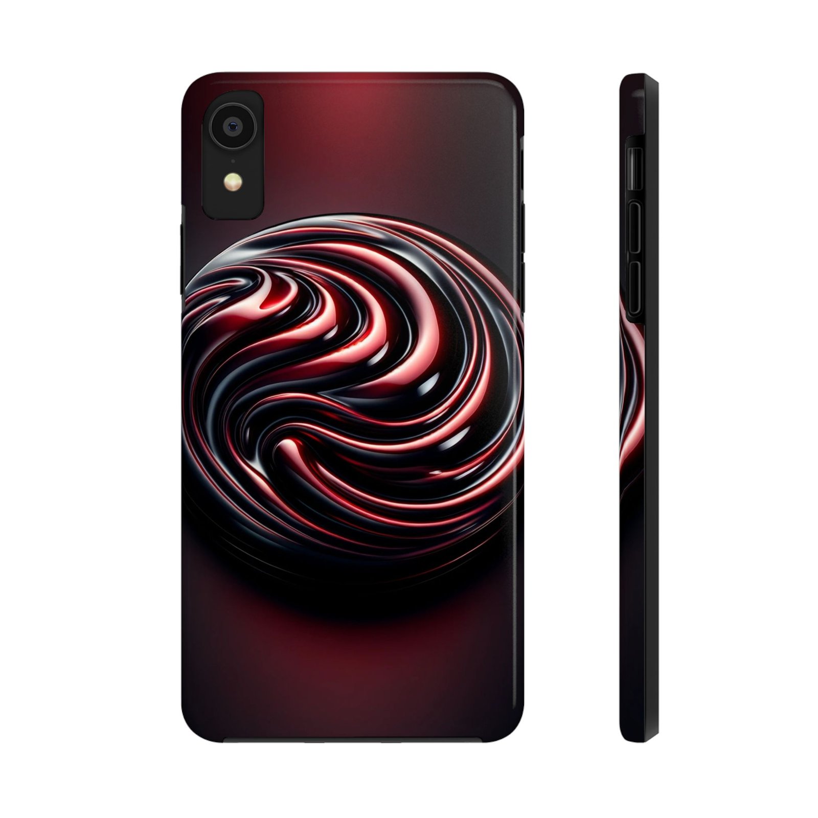 Dark Cherry Cascade Tough Phone Case - Image 7