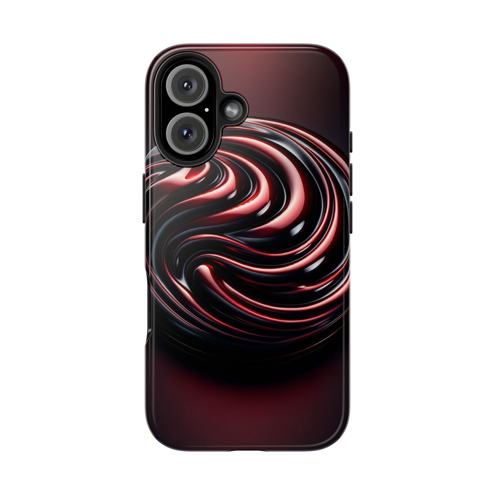 Dark Cherry Cascade Tough Phone Case - Image 6