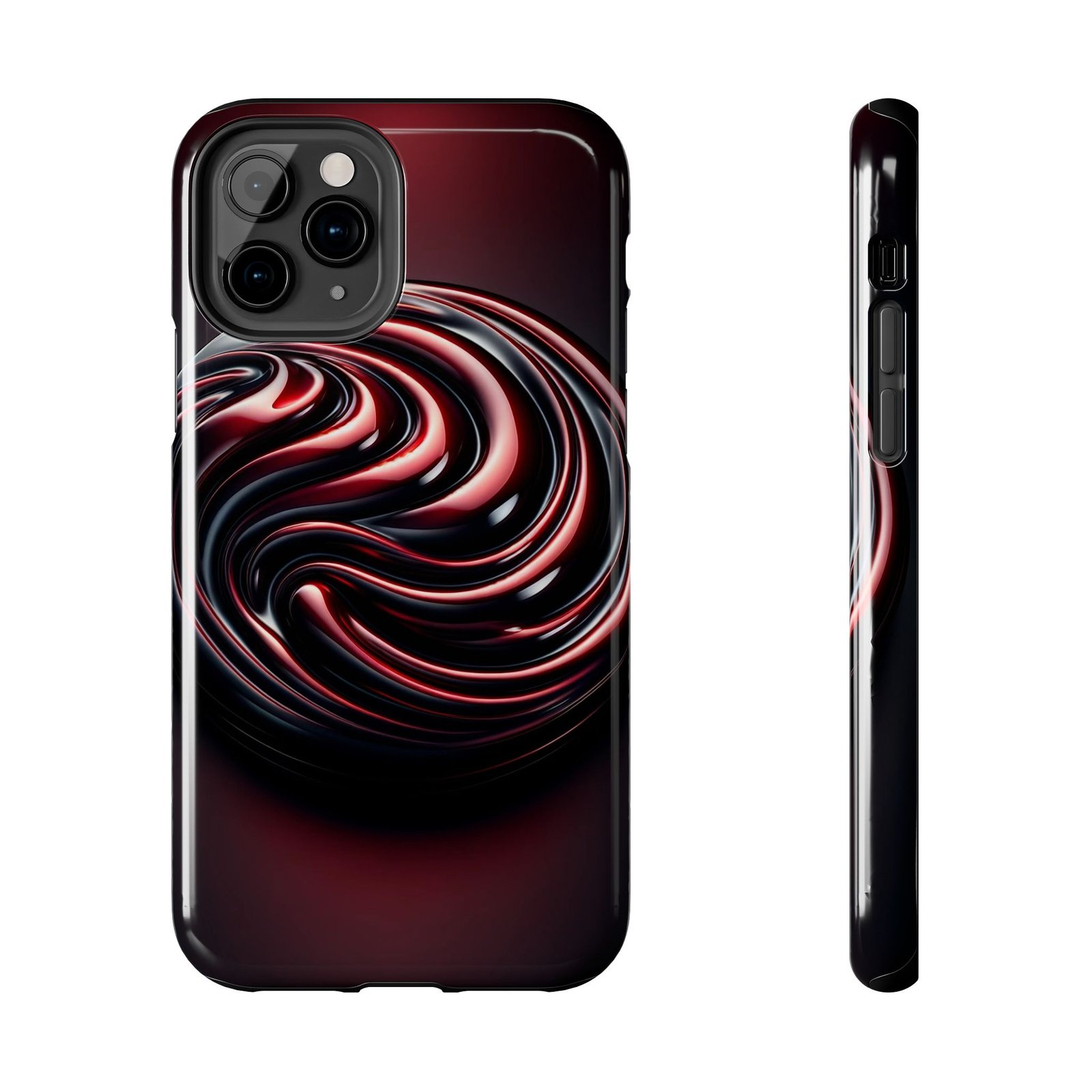 Dark Cherry Cascade Tough Phone Case - Image 16