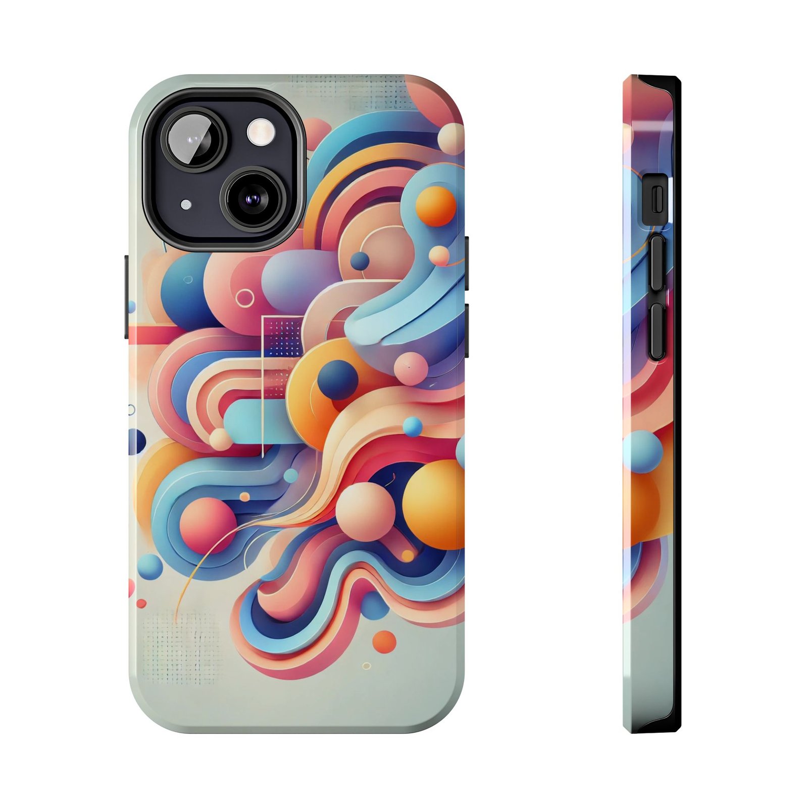 Vibrant Flow Tough Phone Case - Image 22