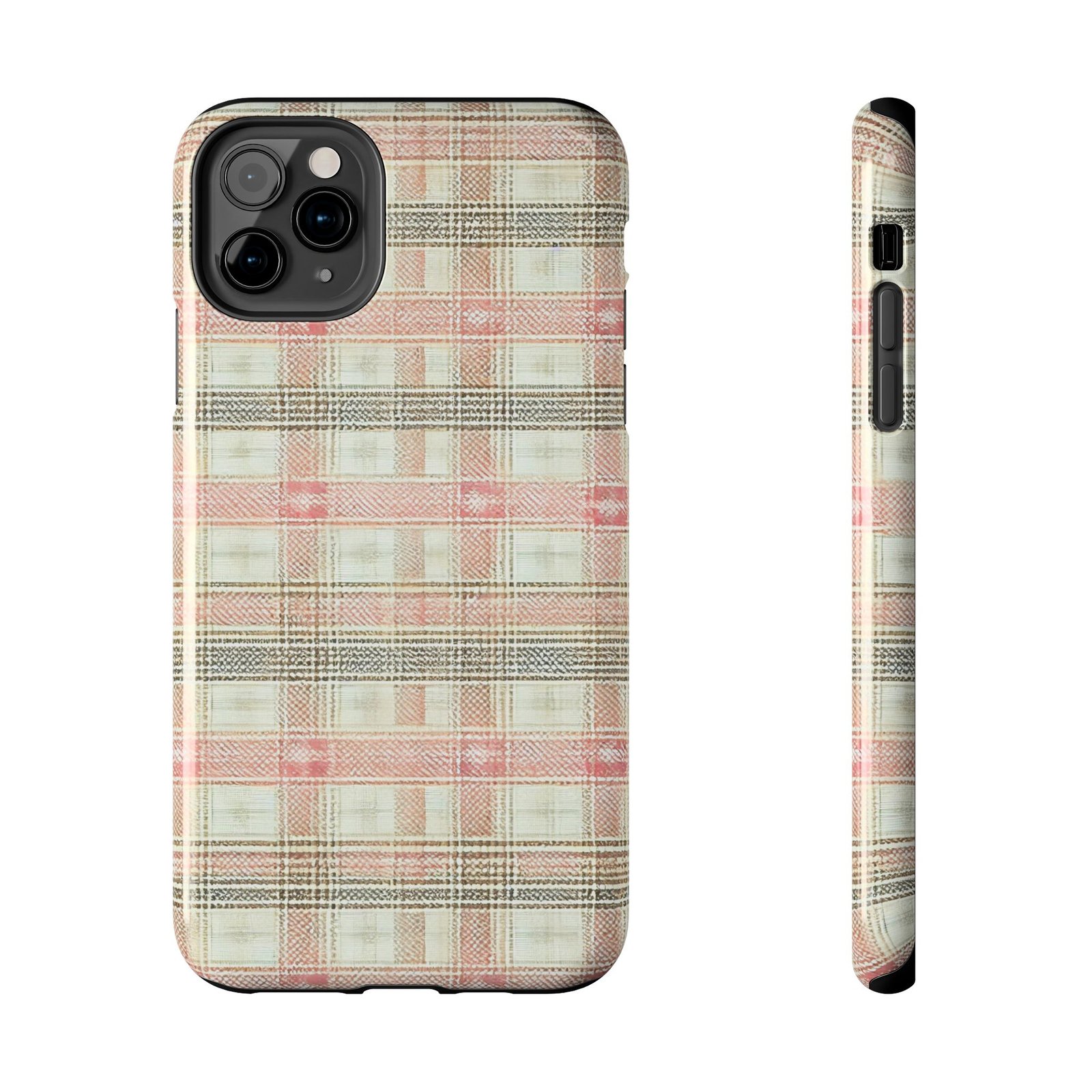Blush Harbour Plaid Tough Phone Case - Image 17