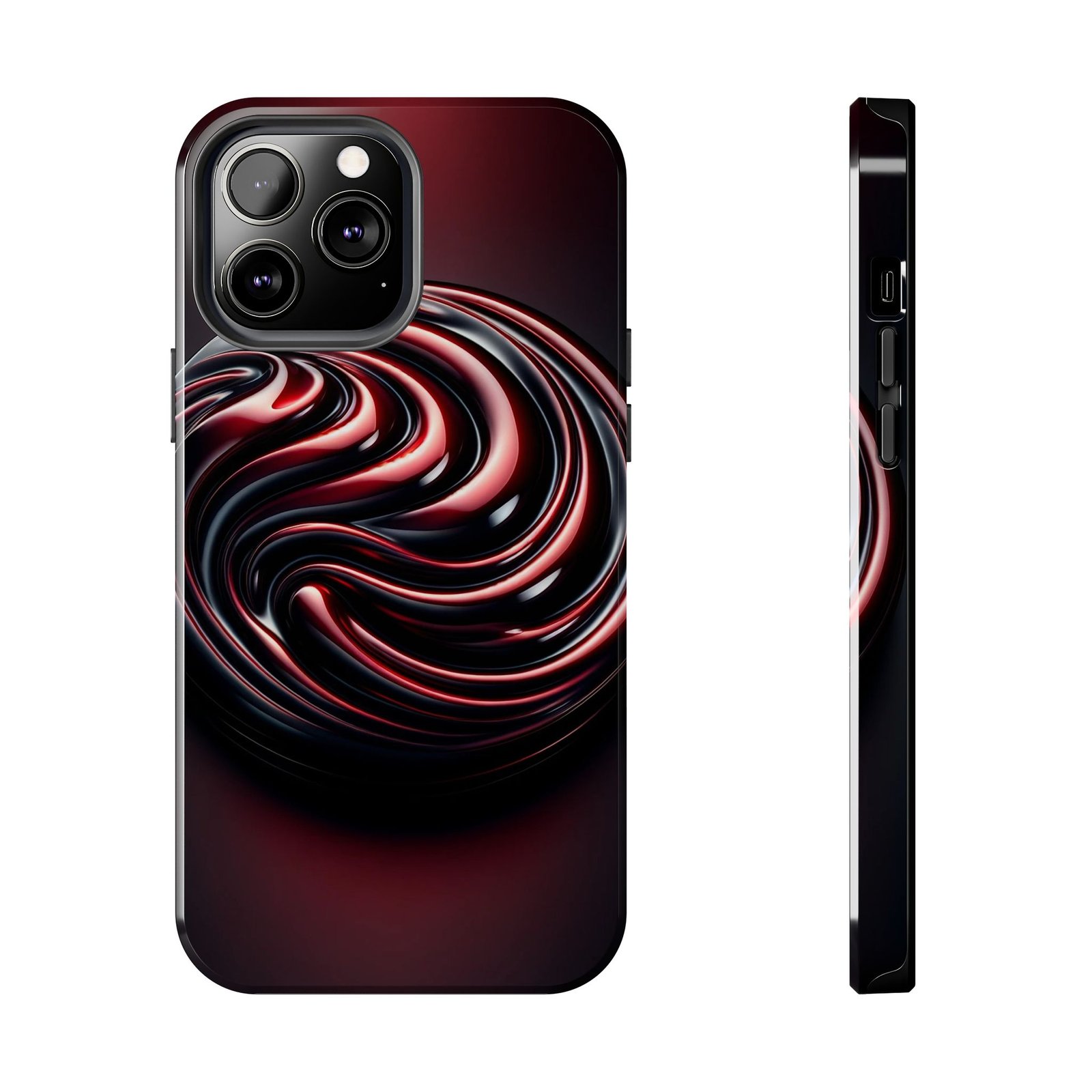 Dark Cherry Cascade Tough Phone Case - Image 24