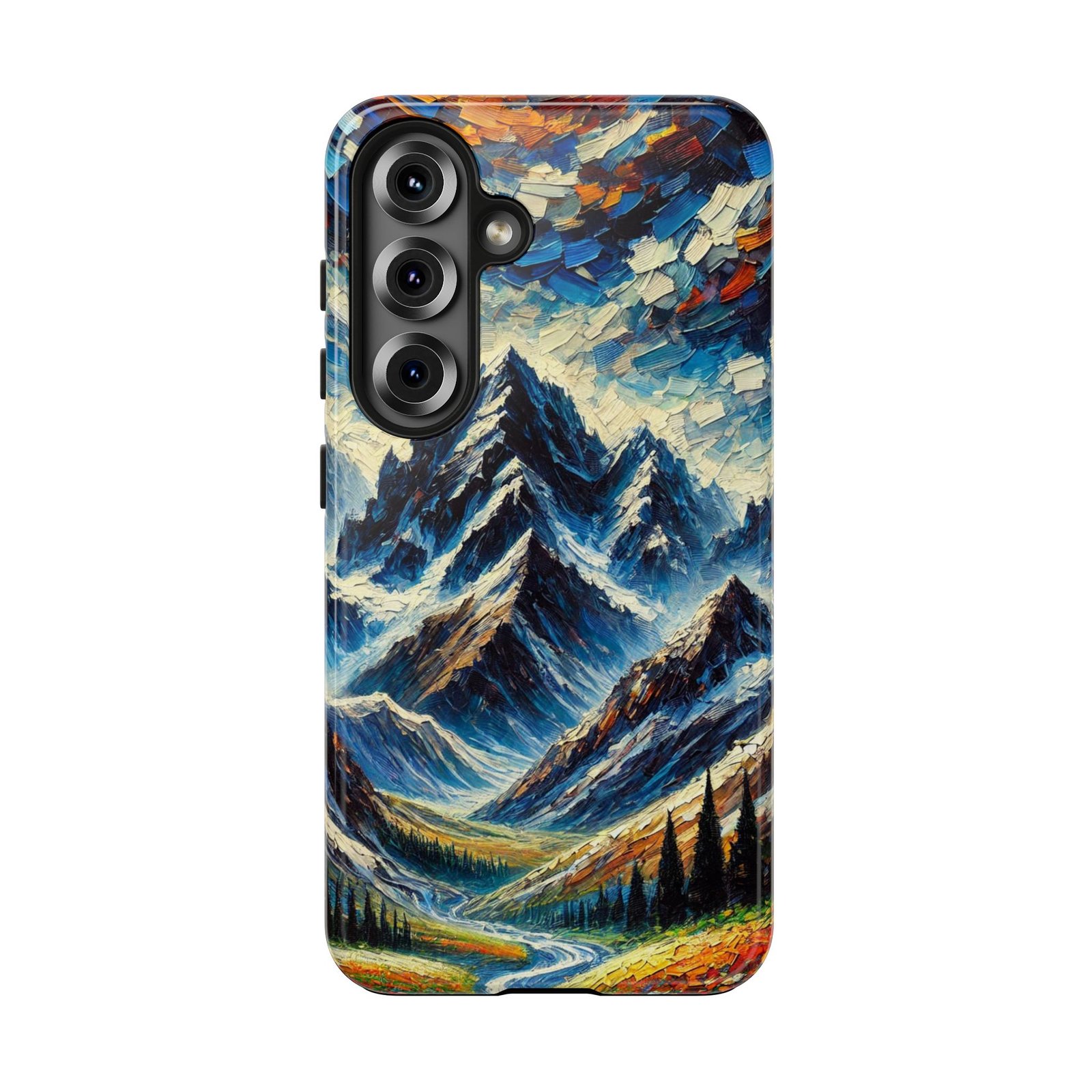Sunspill Over Ice and Bloom Tough Phone Case - Winter Floral Aesthetic - Samsung Galaxy S25