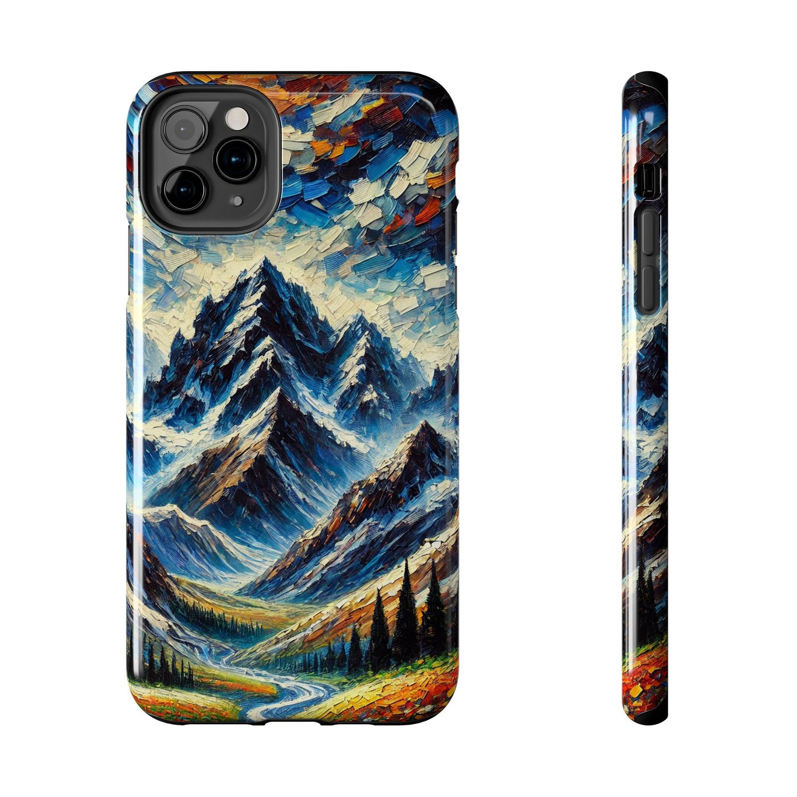 Sunspill Over Ice and Bloom Tough Phone Case - Winter Floral Aesthetic - iPhone 11 Pro Max