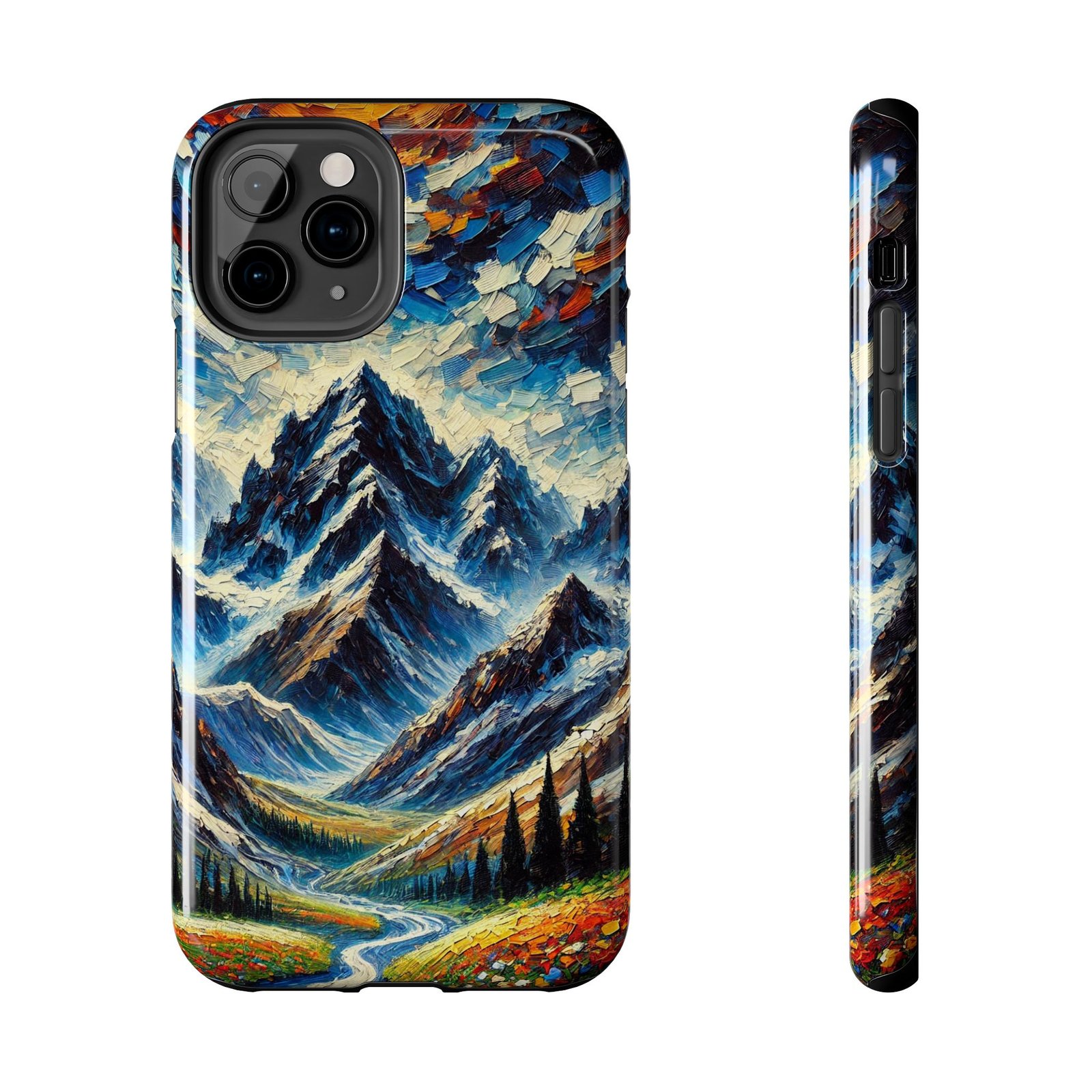 Sunspill Over Ice and Bloom Tough Phone Case - Winter Floral Aesthetic - iPhone 11 Pro