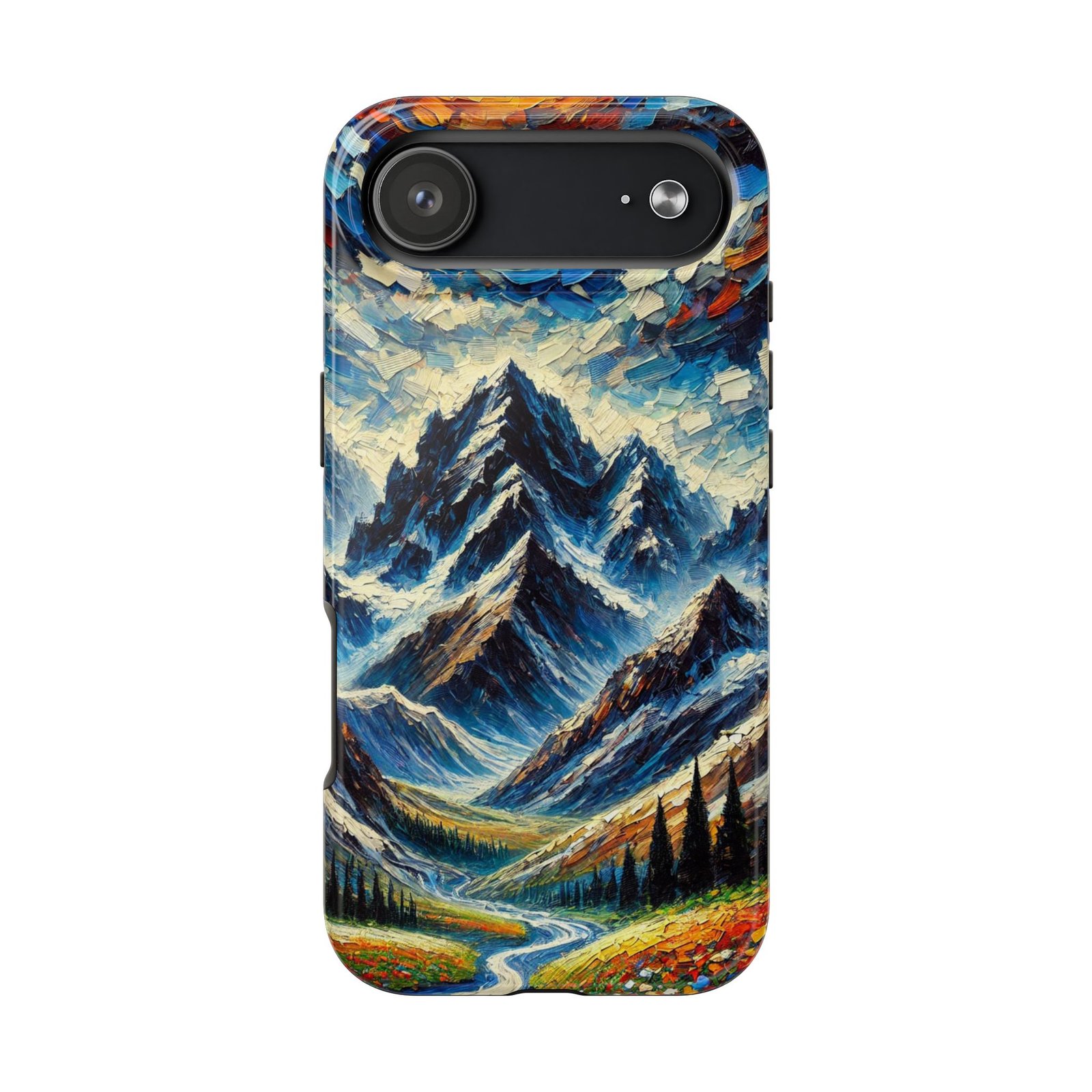 Sunspill Over Ice and Bloom Tough Phone Case - Winter Floral Aesthetic - iPhone 17 Air